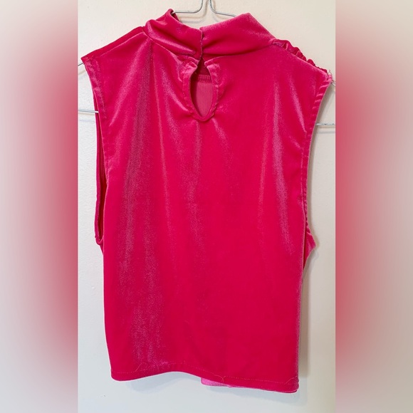 Pink velvet crop top - Picture 3 of 5